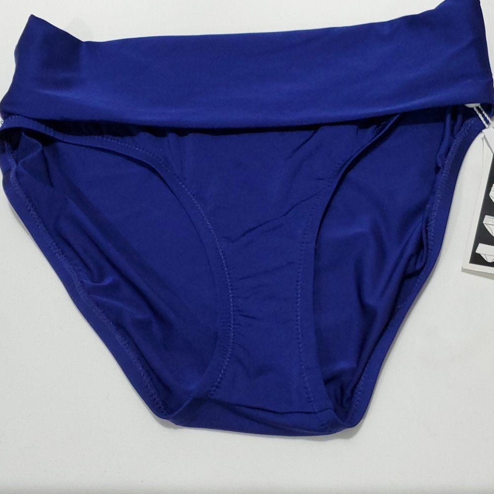 NWT TRINA TURK 4-WAY NAVY HIPSTER BOTTOM SIZE 8 - Picture 3 of 8